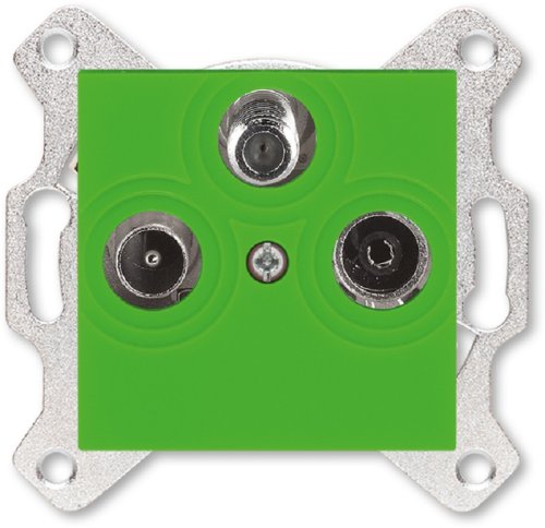 Розетка TV+R+SAT Оконечная без рамки ABB EPJ Levit 1-м. зеленый фото Розетка TV+R+SAT Оконечная без рамки ABB EPJ Levit 1-м. зеленый картинка